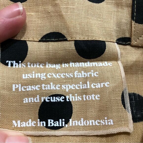 Faithful The Brand Tote Bag La Saison Polka Dot Handmade - Picture 14 of 15